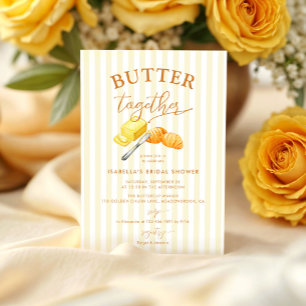 Butter Together Gelbe Streifen Junggesellinnenabsc Einladung