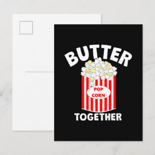BUTTER Together Movie Popcorn Einladungspostkarte