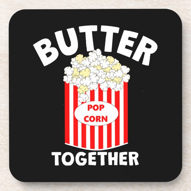 BUTTER Together Movie Popcorn Getränkeuntersetzer (Vorderseite)