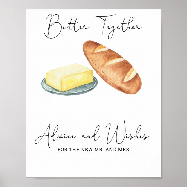 Butter Together - Ratschläge und Wünsche für Neuge Poster (Vorne)