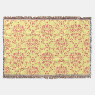 Butter und Cranberry Damask Decke