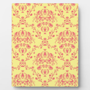 Butter und Cranberry Damask Fotoplatte