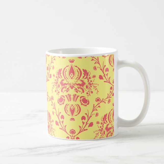 Butter und Cranberry Damask Kaffeetasse (Rechts)