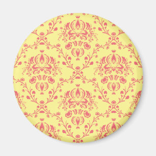 Butter und Cranberry Damask Magnet