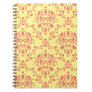 Butter und Cranberry Damask Notizblock