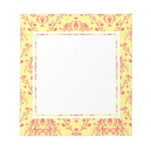 Butter und Cranberry Damask Notizblock