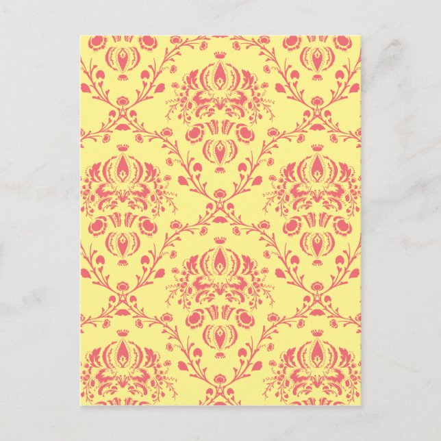 Butter und Cranberry Damask Postkarte (Vorderseite)
