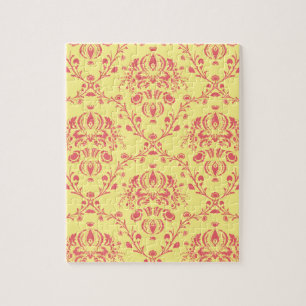 Butter und Cranberry Damask Puzzle