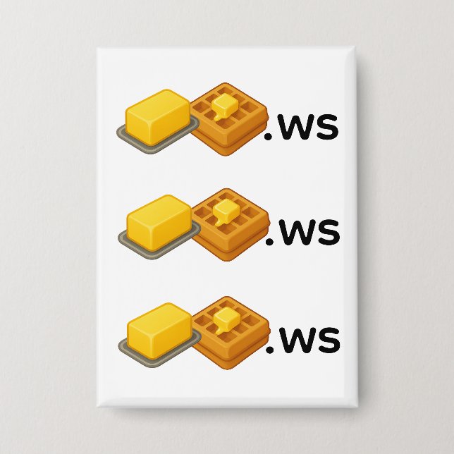 Butter-Waffel-Abzeichen Button (Vorderseite)