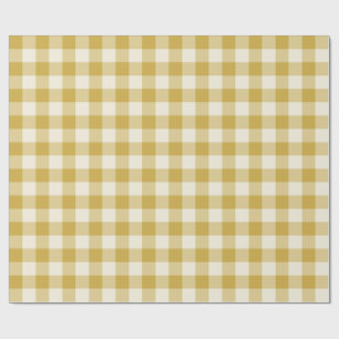 Butter Yellow Klassisches Karo-Gingham Geschenkpapier