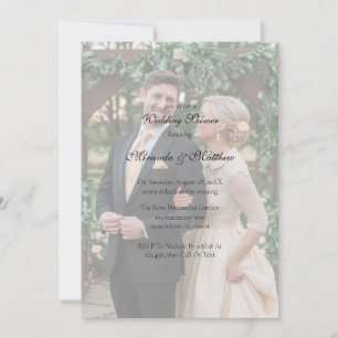 Butter-Yellow Rose Bouquet Polterabend Einladung