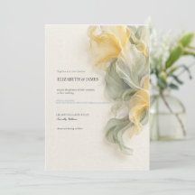 Butter Yellow Sage Organza Garten Einladung