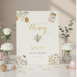 Butter Yellow She Found Her Honey Bee Bridal Party Sockelschild