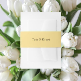 Butter Yellow Simple Stylized Name Hochzeit Einladungsbanderole