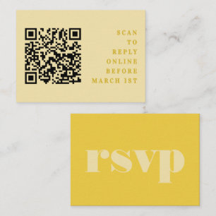 Butter Yellow Simple Wedding QR Code UAWG Begleitkarte
