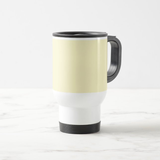 Butter Yellow Solid Color Reisebecher (VorderseiteRechts)