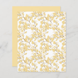 Butter Yellow White Morning Glory Scrapbook Paper