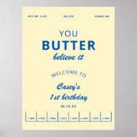 Butter You Butter Believe Gelber Geburtstags Willk