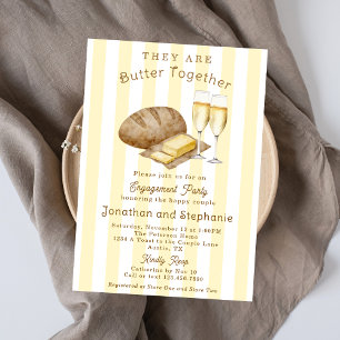 Butter zusammen Brot und Butter Engagement Partei Einladung