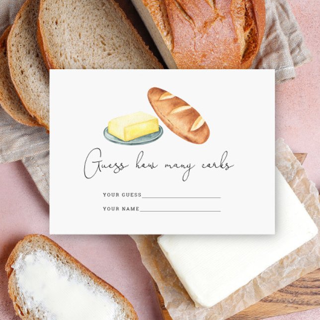 Butter zusammen, raten Sie, wie viele Korks Bridal Begleitkarte (Von Creator hochgeladen)