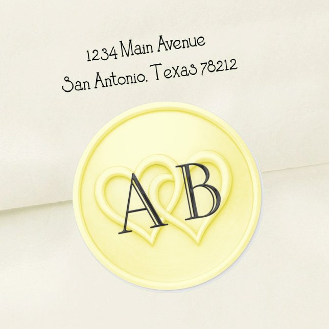 Butter Zwei Herzen Schwarze Anfangsbuchstaben Hoch Runder Aufkleber (Von Creator hochgeladen)