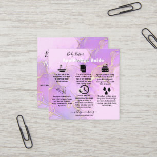 Butterblende Anwendung Rosa goldene Farbe Sq Quadratische Visitenkarte