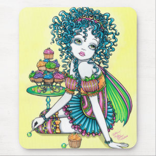 Butterblume-feenhafte Schalen-Kuchen-Kunst Mouspad Mousepad