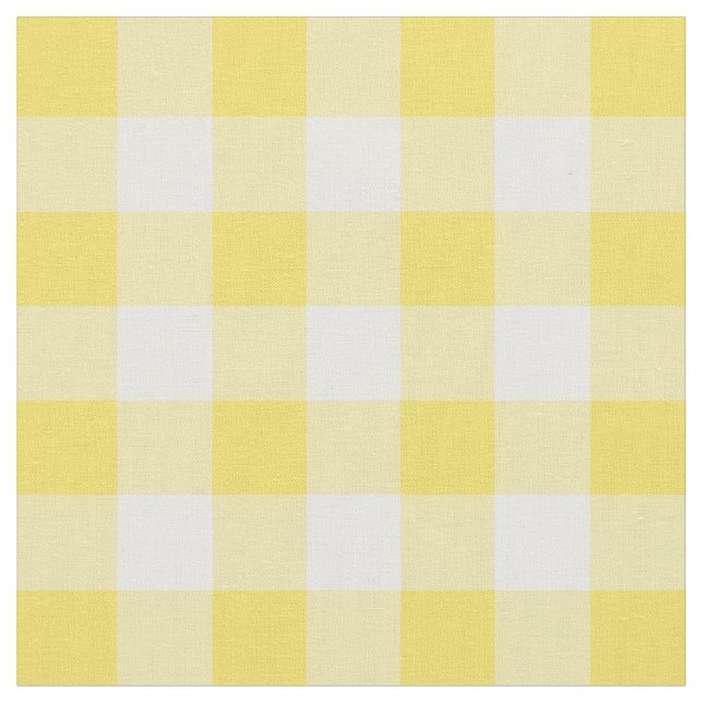 Butterblume-gelber u. weißer Gingham-Karo Stoff (Nahaufnahme)