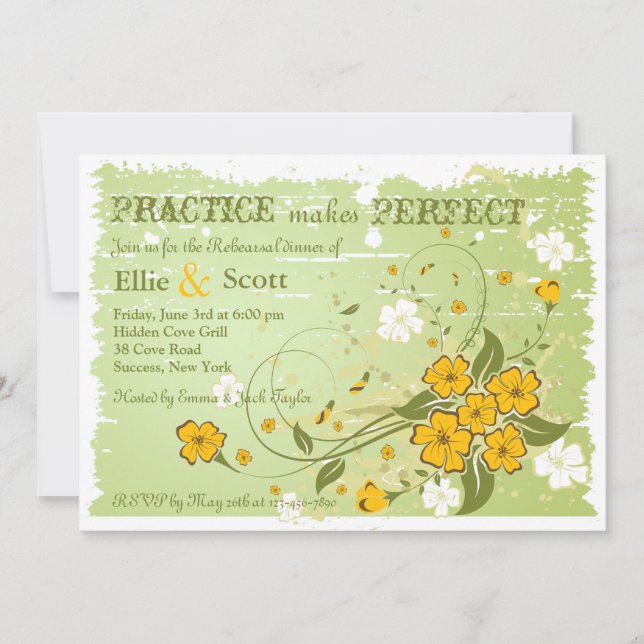 Butterblume-Halbmond-Einladung Einladung (Vorderseite)