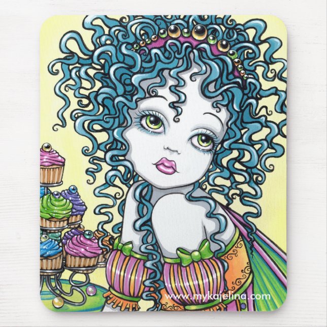Butterblume-Schnitt-Kuchen-Regenbogen-Fee Mousepad (Vorne)