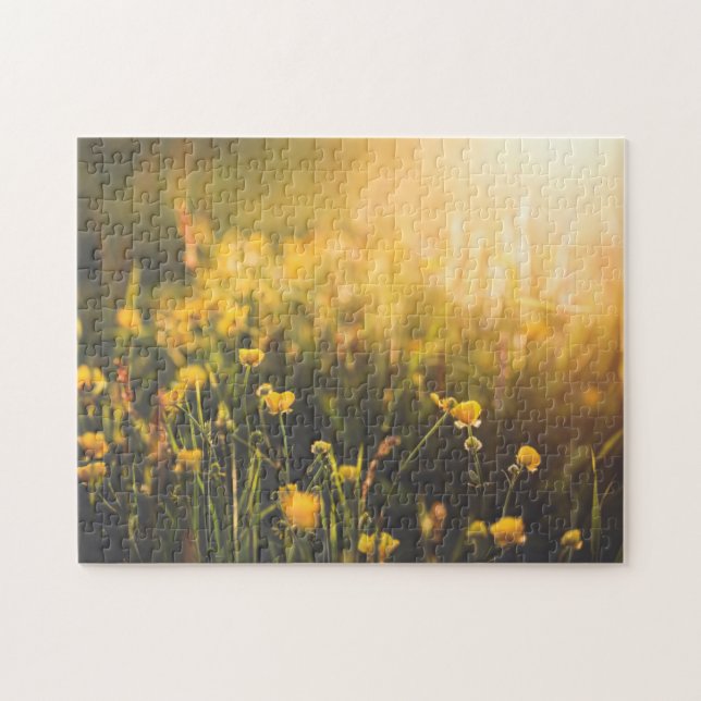 Butterblume-Sonnenuntergang Puzzle (Horizontal)