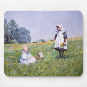 Butterblumeen und Gänseblümchen Mousepad
