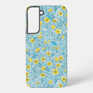 Butterblumen, gelb, blau und weiß samsung galaxy hülle