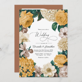 Buttercream, Soft Marigold & Blush Taupe Wedding Einladung