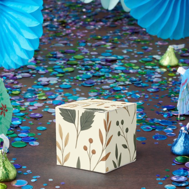 Buttercreme-Blätter Cube Favor Box Geschenkschachtel (Party)