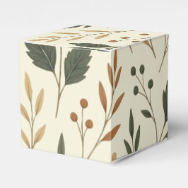Buttercreme-Blätter Cube Favor Box Geschenkschachtel