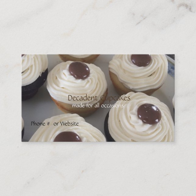 Buttercreme Cupcakes Visitenkarte (Vorderseite)