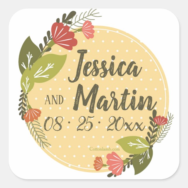 Buttercreme Gelbe Aufkleber (Vorderseite)