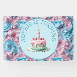 Buttercreme-Icing-Party Geburtstag Banner