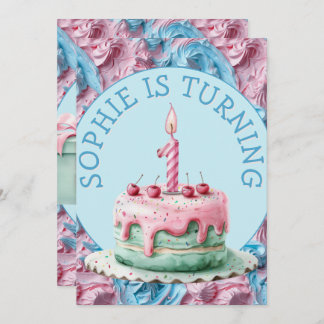 Buttercreme-Icing-Party Geburtstag Einladung