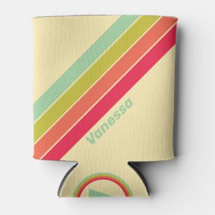 Buttercreme Whisper Streifen mit Namen Dosenkühler