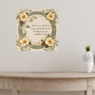 Buttercremesuppe Mocha Floral Anpassbar Poster