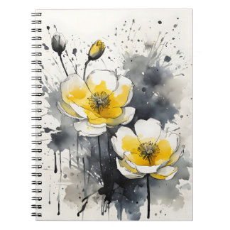 Buttercup - Aquarellblumen Notizblock
