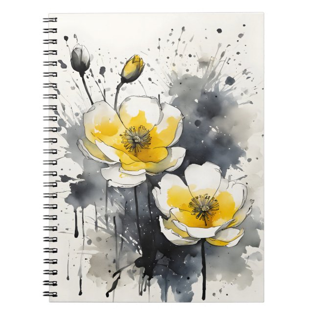 Buttercup - Aquarellblumen Notizblock (Vorderseite)