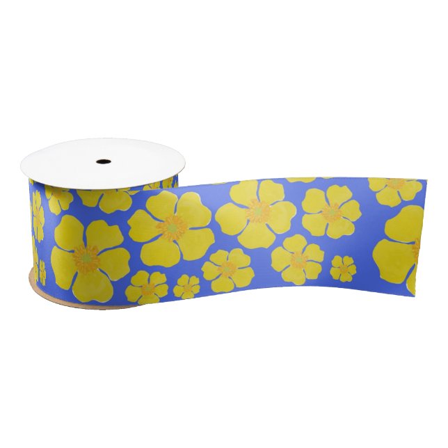 Buttercup-Blume Design auf Satinband (Spule)
