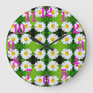 Buttercup-Blume-Design für die Acrylwand-Uhr Große Wanduhr