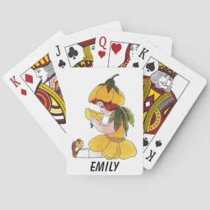 Buttercup Blume Kind Niedliches kleines Mädchen Spielkarten