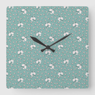 Buttercup-Blume Quadratische Wanduhr