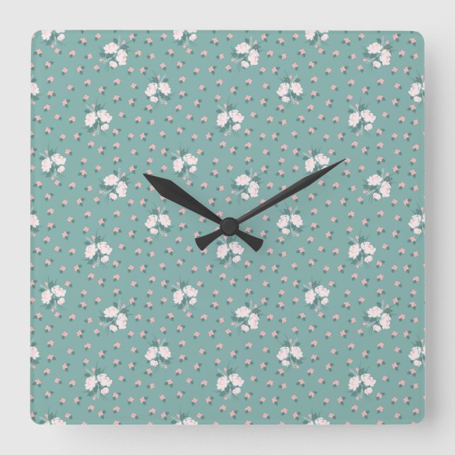 Buttercup-Blume Quadratische Wanduhr (Vorderseite)