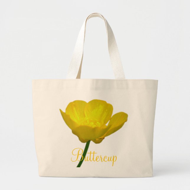 Buttercup Blume Tote Tasche Wildlfower Beach Tasch (Vorne)